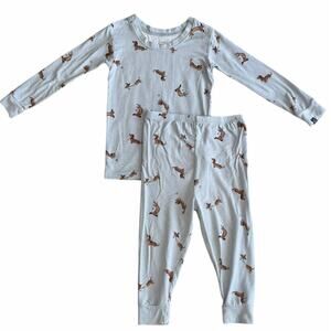 MODERN MOMENTS Baby Weiner Dog Pajama Set Size 2T